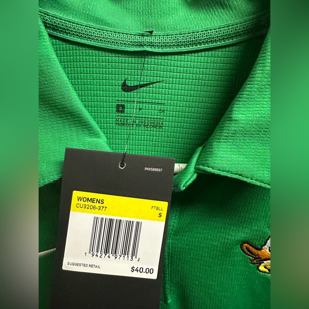 Oregon Ducks Nike Green Golf Polo - Picture 2 of 3